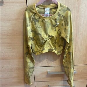 Gymshark Camo Long Sleeve Crop Top